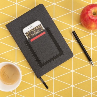 Libreta A5 Deluxe con bolsillo para teléfono promocional